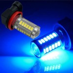 Led bec H11 cu lupa 33 smd 5630 de culoare albastru, pentru proiectoare